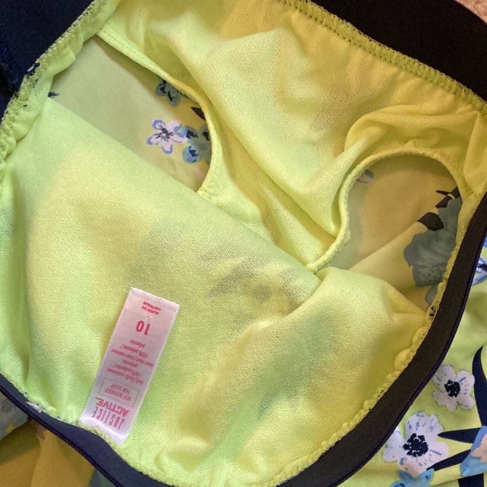 Justice active girls shorts with built-in underwear bottom - Picture 3 of 3